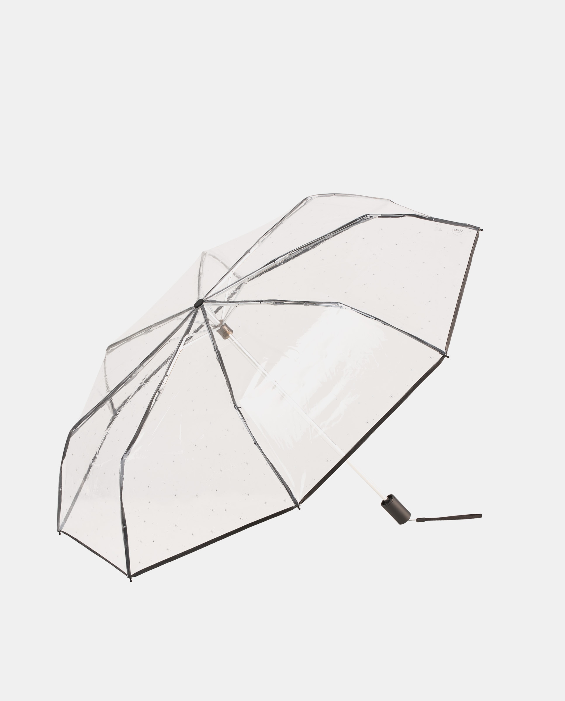 Imagem 0 de Guarda-Chuva Dobrável Transparente "Stars". Com Punho e Vivos a Condizer, Tecnologia Windproof e Estampado de Estrelas.