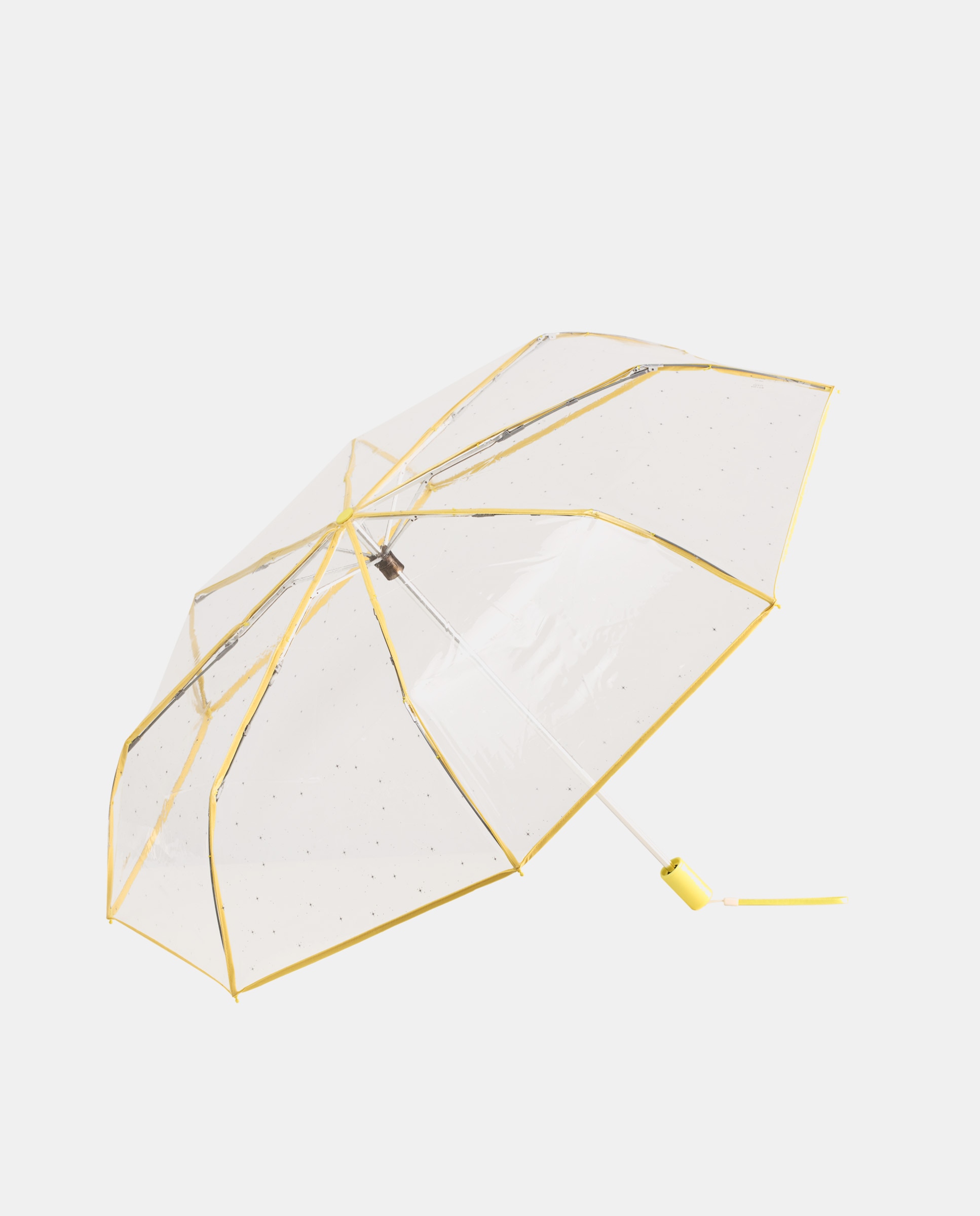 Imagem 0 de Guarda-Chuva Dobrável Transparente "Stars". Com Punho e Vivos a Condizer, Tecnologia Windproof e Estampado de Estrelas.
