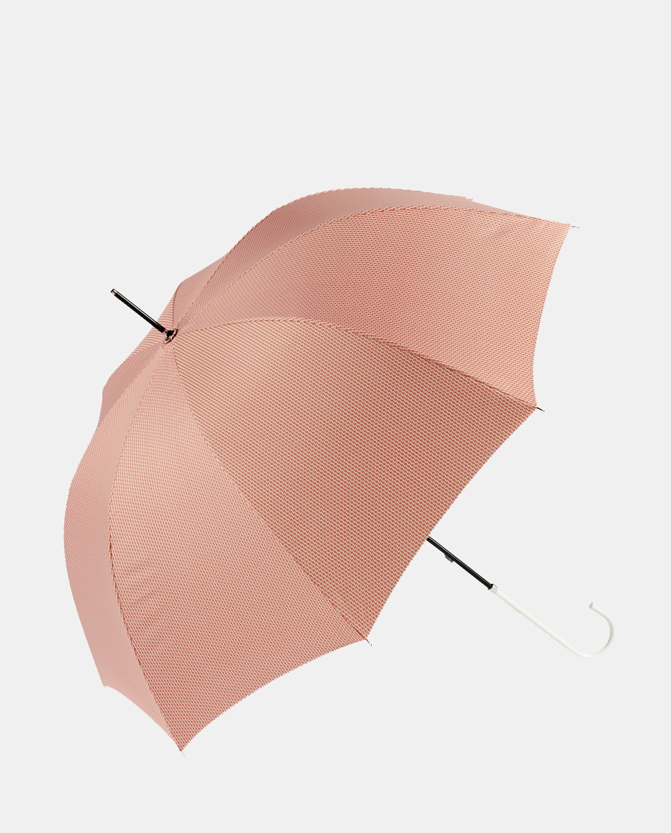 Guarda-Chuva Comprido Manual UPF50+ com Estampado Geométrico Coral-1