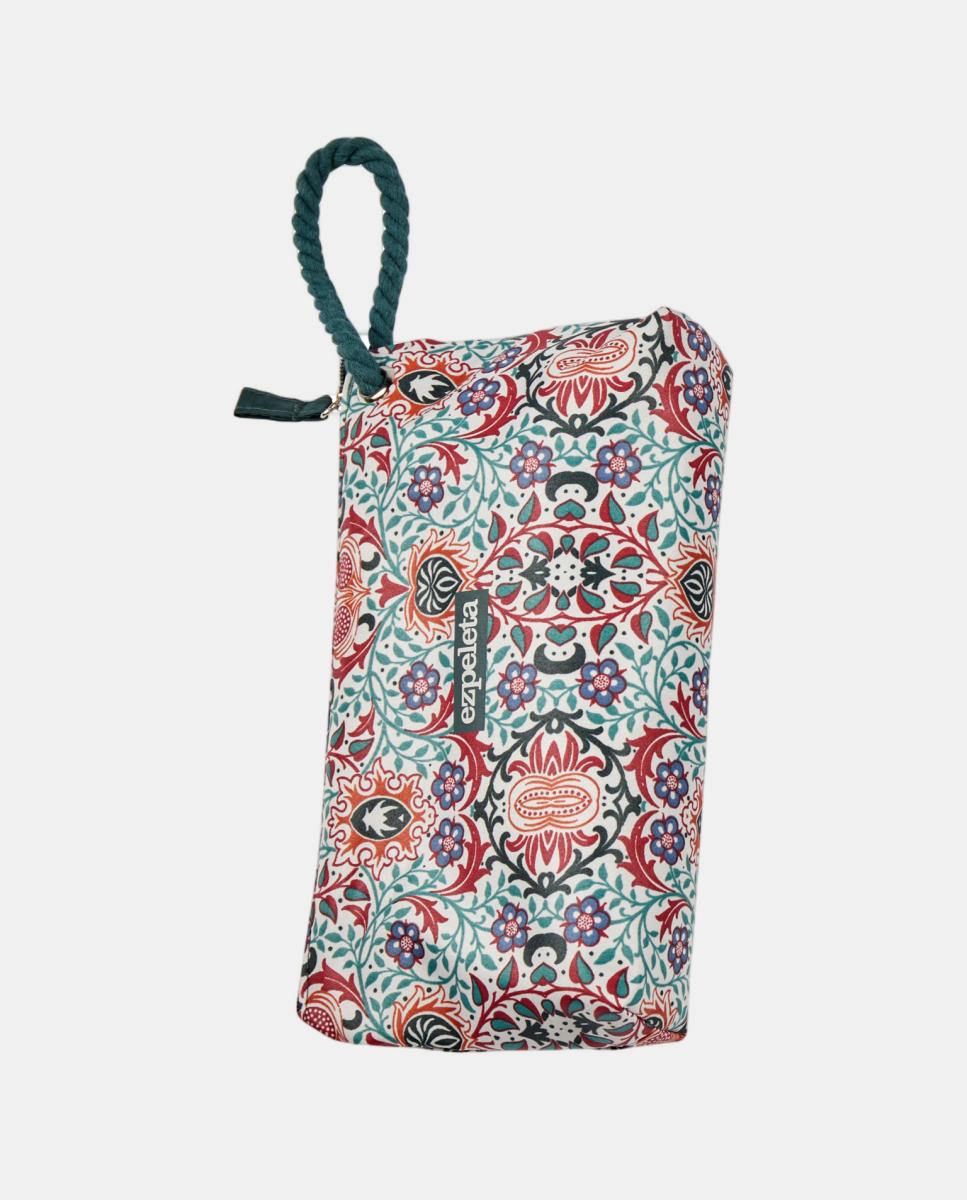 Guarda-Chuva Dobrável com Nécessaire de Estampado Floral Morris Verde-2