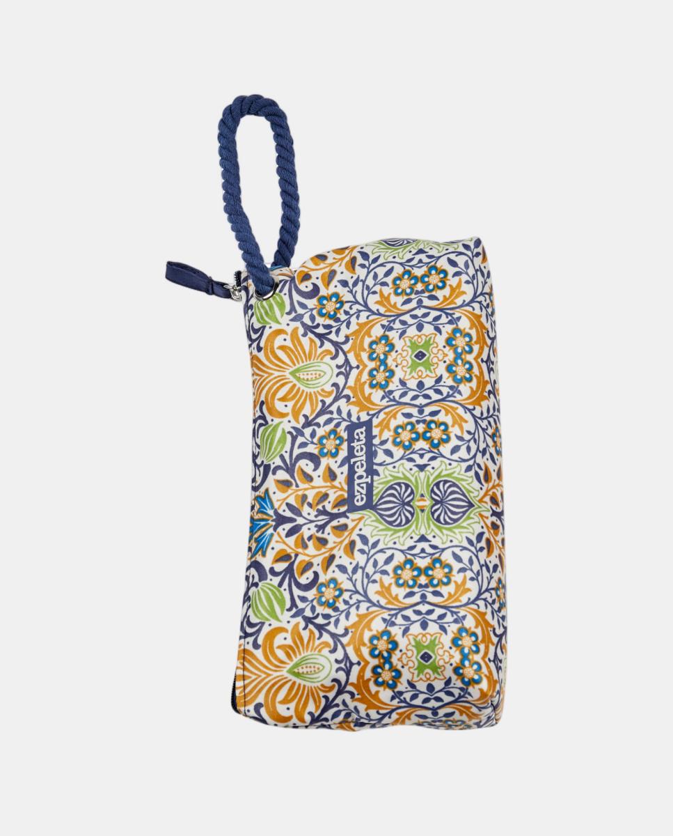 Guarda-Chuva Dobrável com Nécessaire de Estampado Floral Morris Amarelo-2
