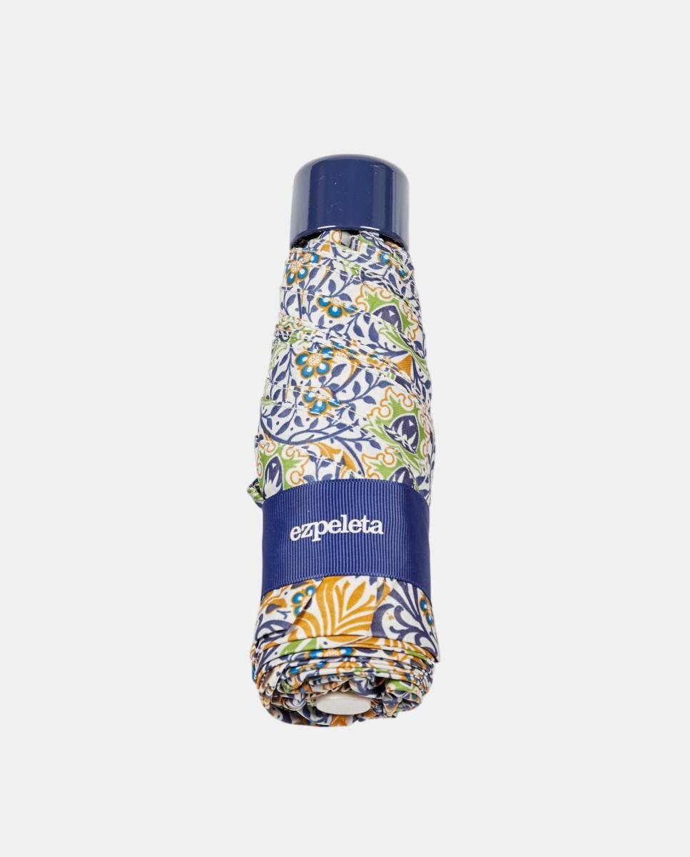 Guarda-Chuva Dobrável com Nécessaire de Estampado Floral Morris Amarelo-3