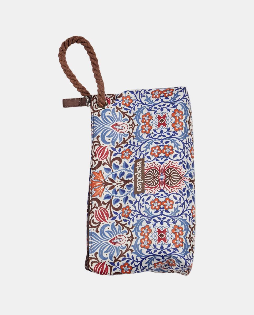 Guarda-Chuva Dobrável com Nécessaire de Estampado Floral Morris Roxo-2