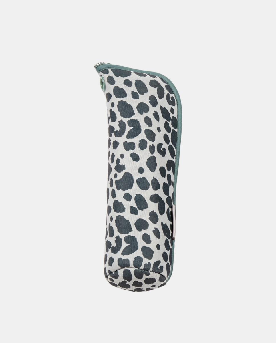 Guarda-Chuva Dobrável com Nécessaire de Neopreno. Animal print Bege-2