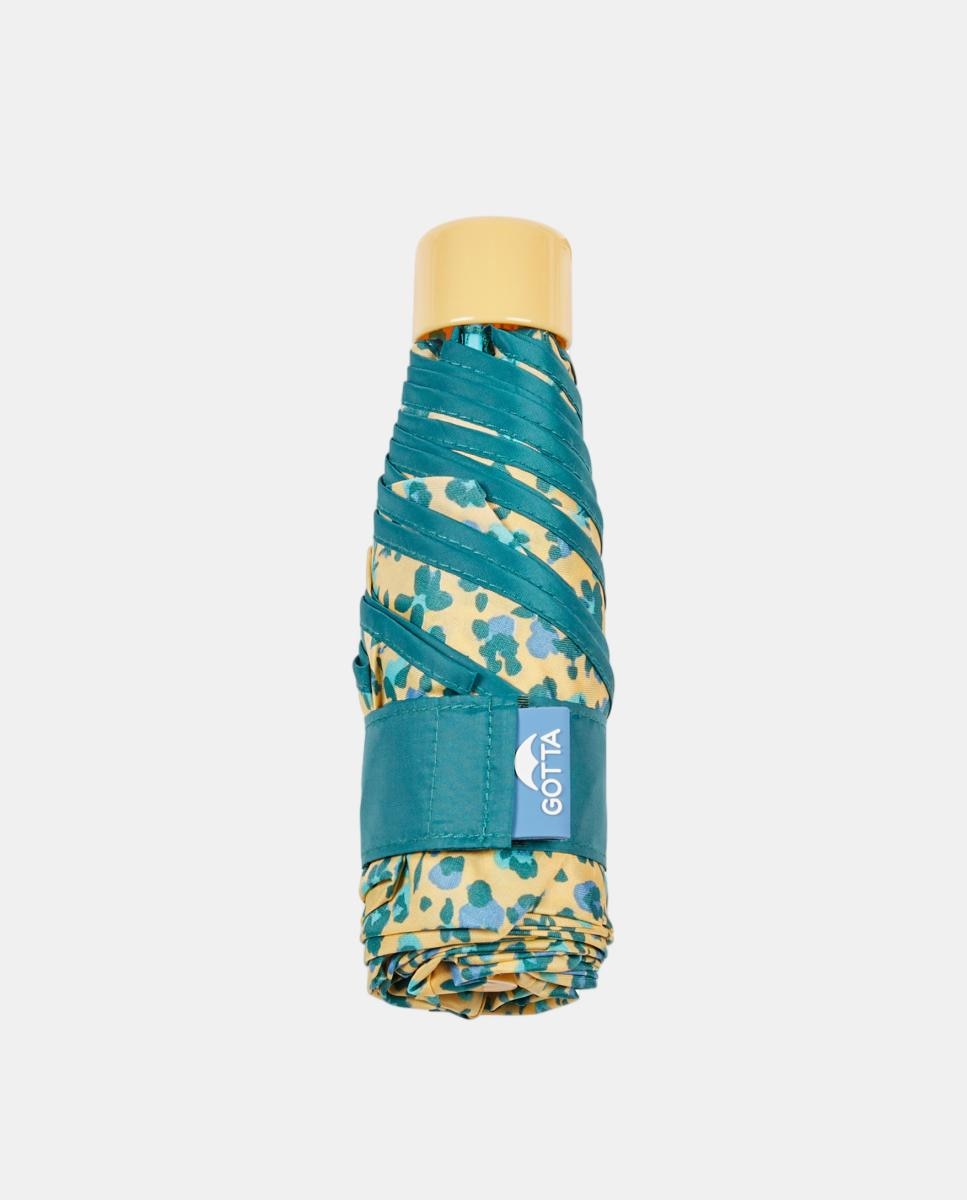 Guarda-Chuva Dobrável com Estampado Floral. Com Estojo Fúcsia-3