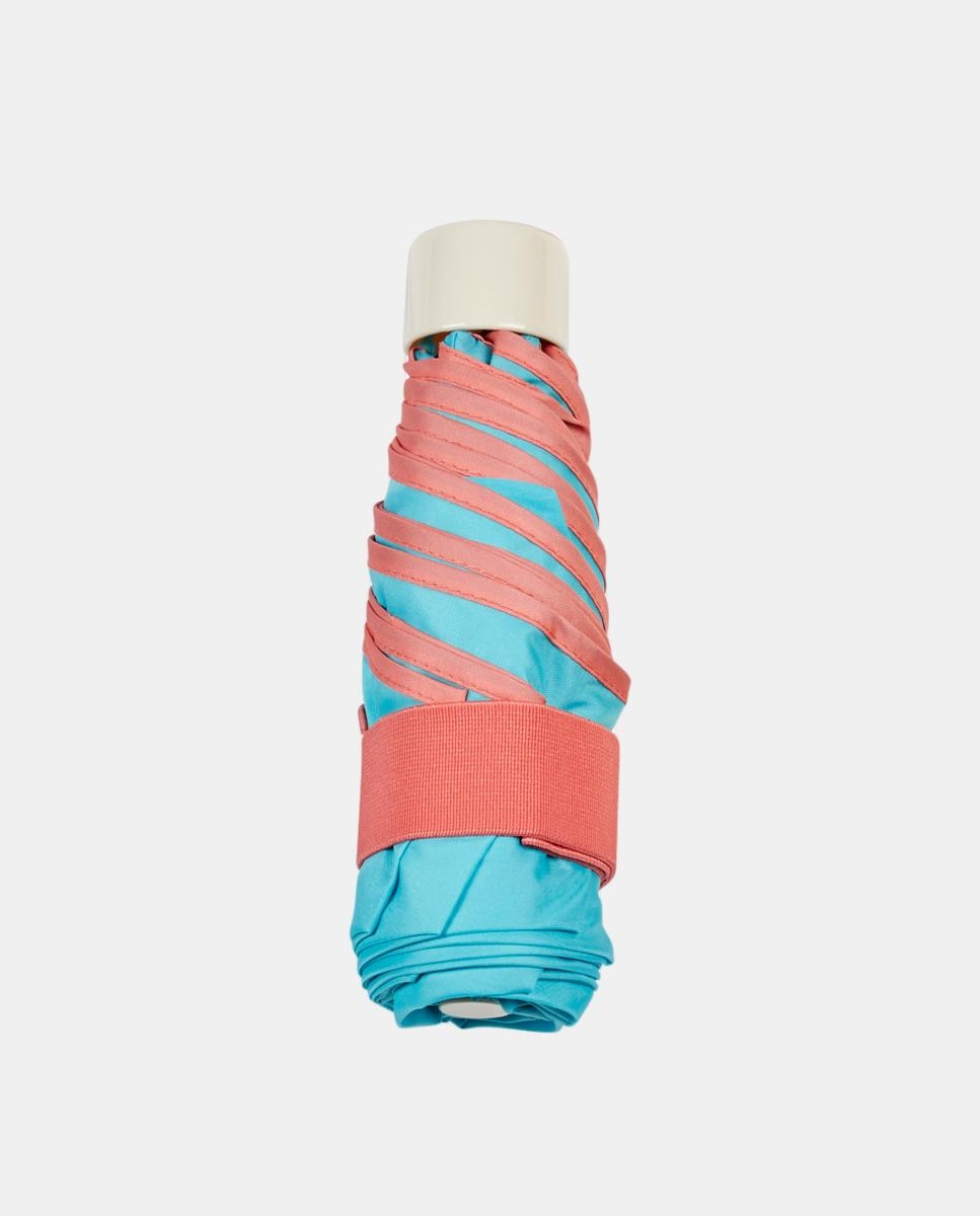 Guarda-Chuva Dobrável Manual Liso. Com Estojo de Neopreno Turquesa-2