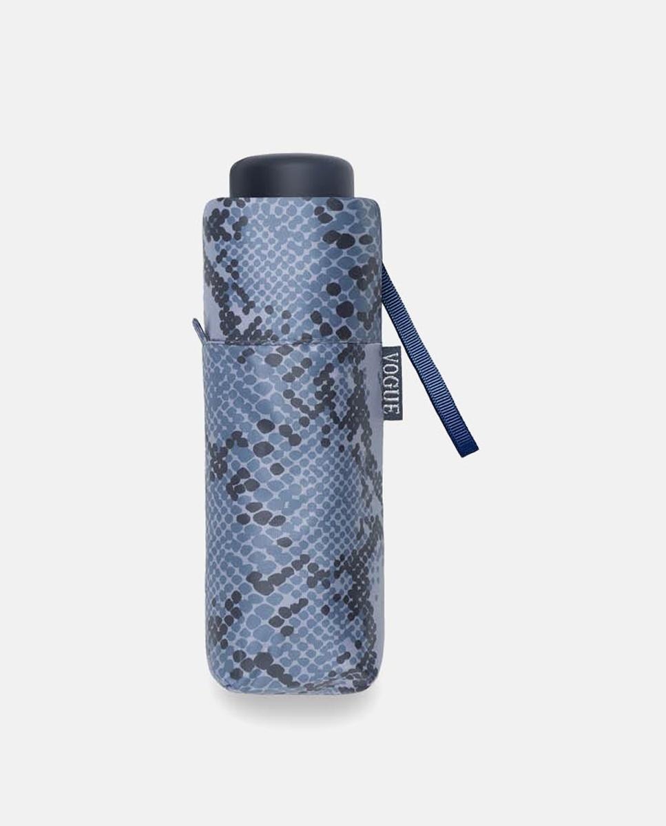 Guarda-Chuva Mini Manual com Estampado Snake Azul-2