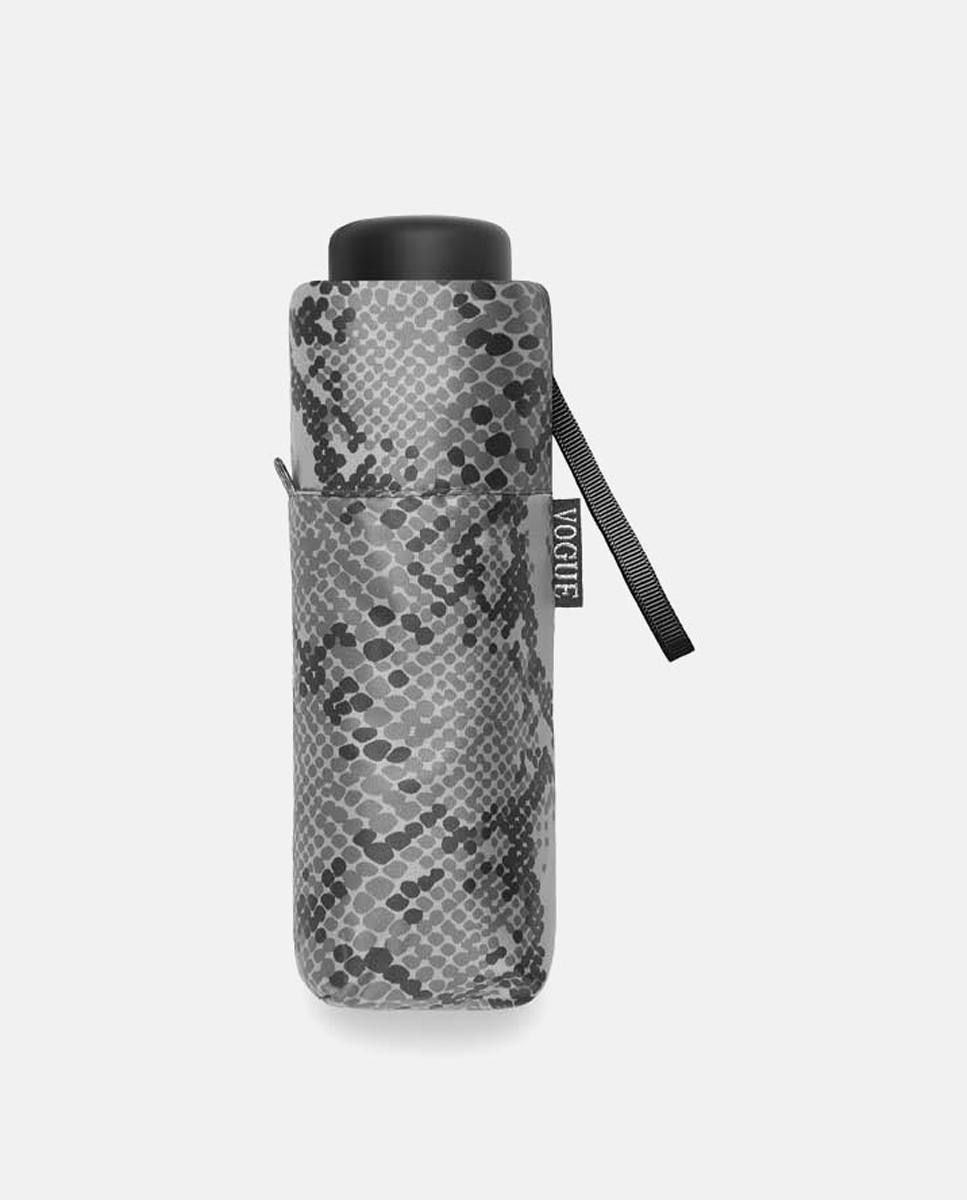 Guarda-Chuva Mini Manual com Estampado Snake Cinzento-2