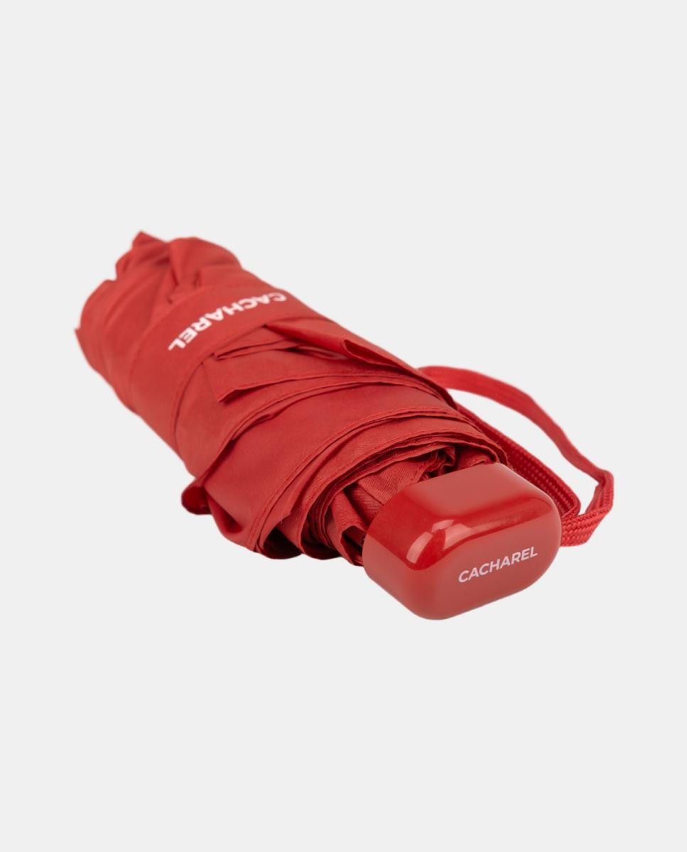Guarda-Chuva Mini Manual Plano com Cabo Plano Vermelho-4
