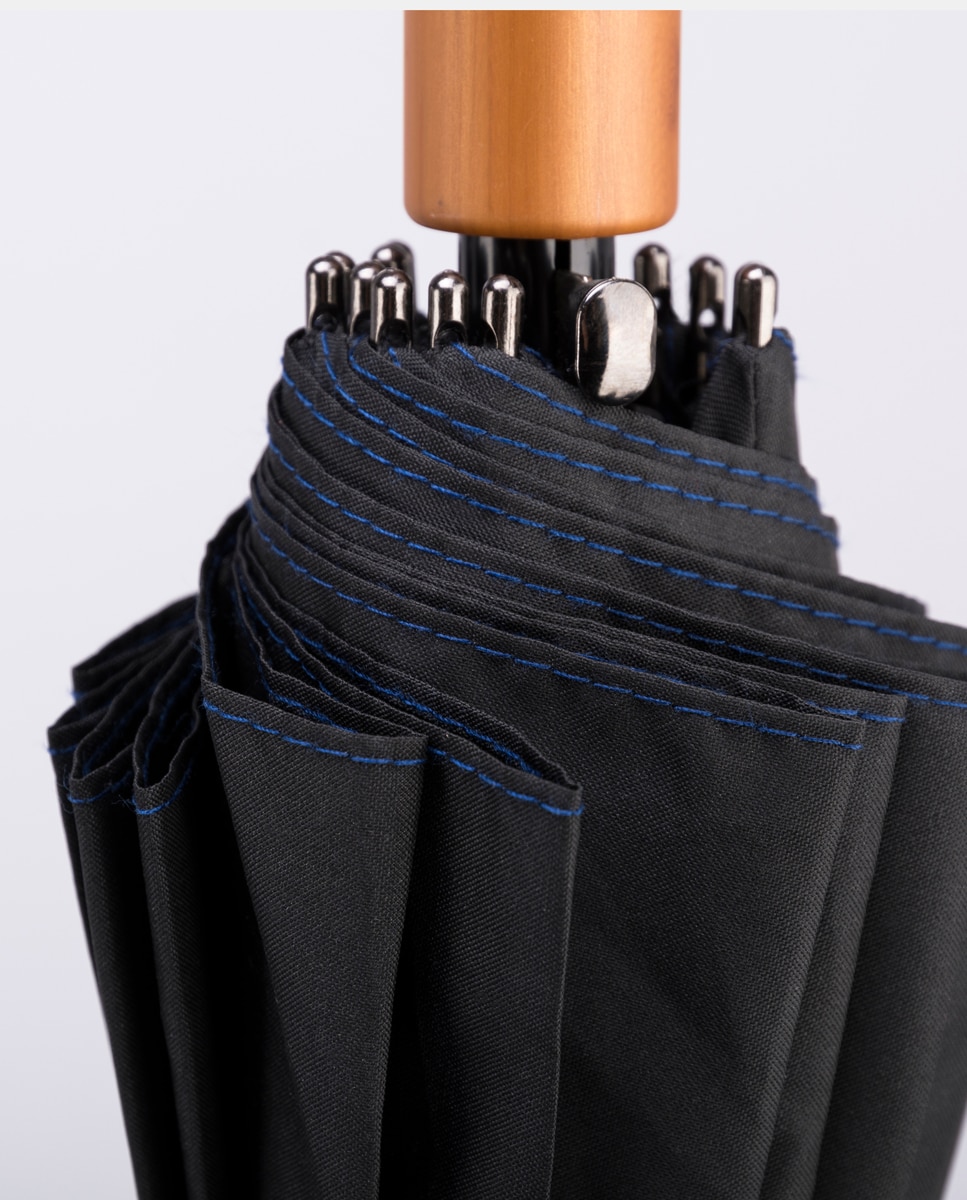Paraguas largo automático. Mango curvado. - Cacharel - Negro Negro-6