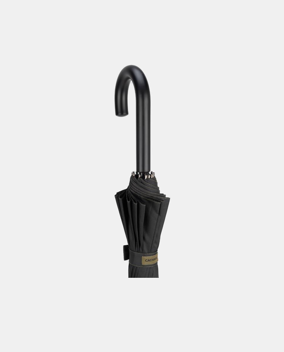 Paraguas largo automático. Mango curvado. - Cacharel - Negro Negro-3