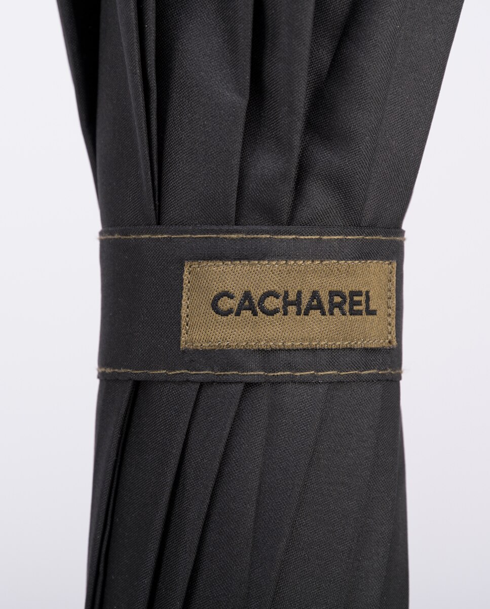 Paraguas largo automático. Mango curvado. - Cacharel - Negro Negro-4