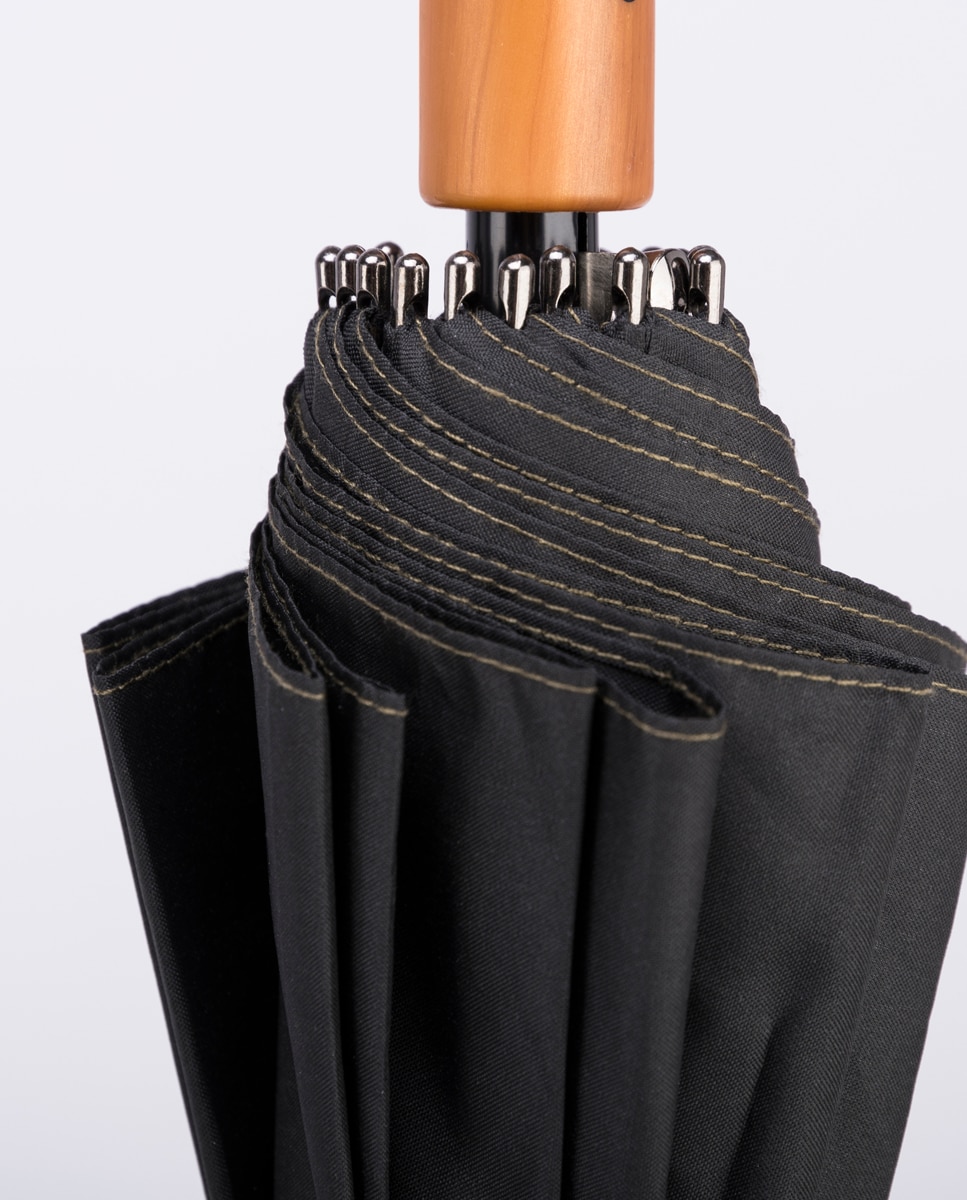 Paraguas largo automático. Mango curvado. - Cacharel - Negro Negro-5