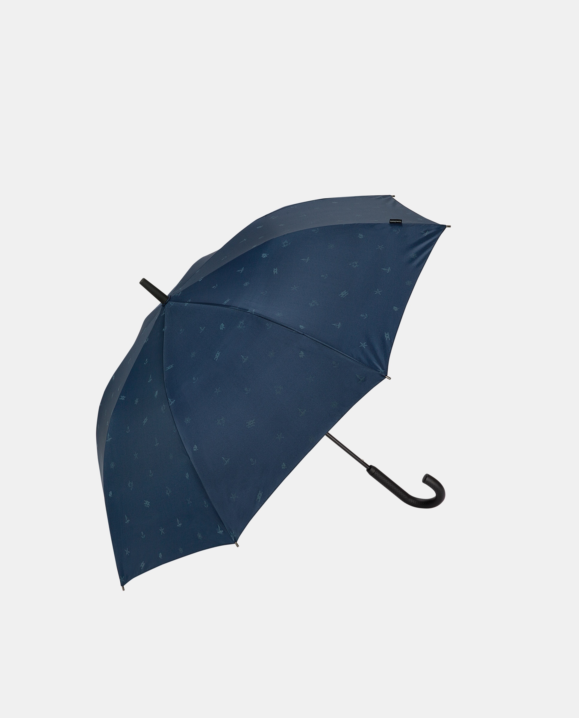 Guarda-Chuva Comprido Automático Estampado com Sistema Anti-Vento - Azul-Marinho Azul-marinho-1
