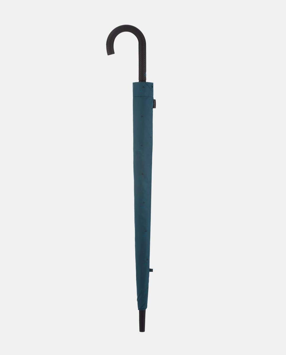 Guarda-Chuva Comprido Automático "Travel" com Tecnologia Windproof e Tecido em Poliéster Reciclado e Reciclável. Estampado de Aviões. Azul-3
