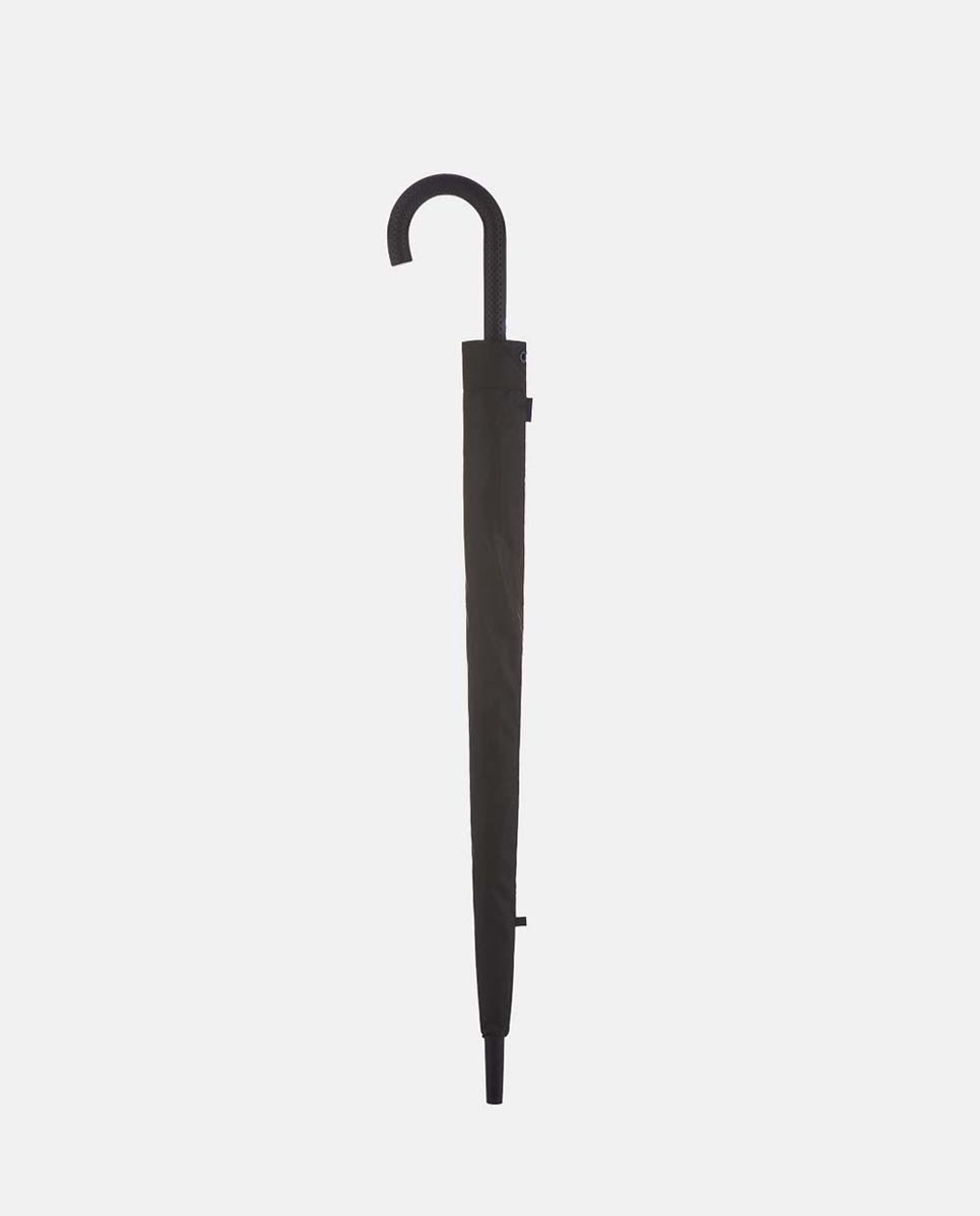 Guarda-Chuva Comprido Automático "Black" com Sistema Windproof. Fabricado em Poliéster Reciclado e Reciclável Preto-2