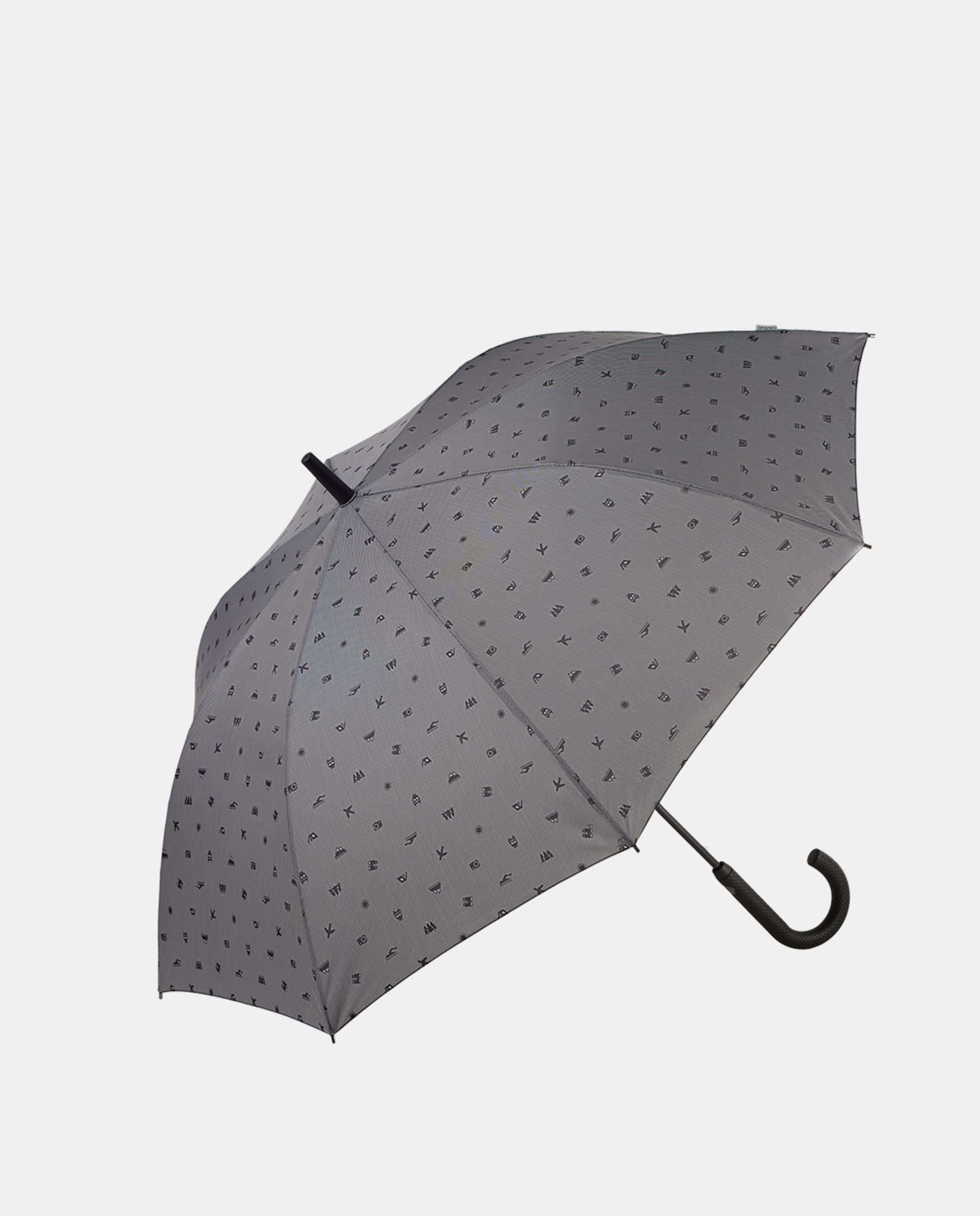 Imagem 0 de Guarda-Chuva Comprido Automático "Adventure" com Tecnologia Windproof e Tecido em Poliéster Reciclado e Reciclável. Estampado com Motivos Aventureiros