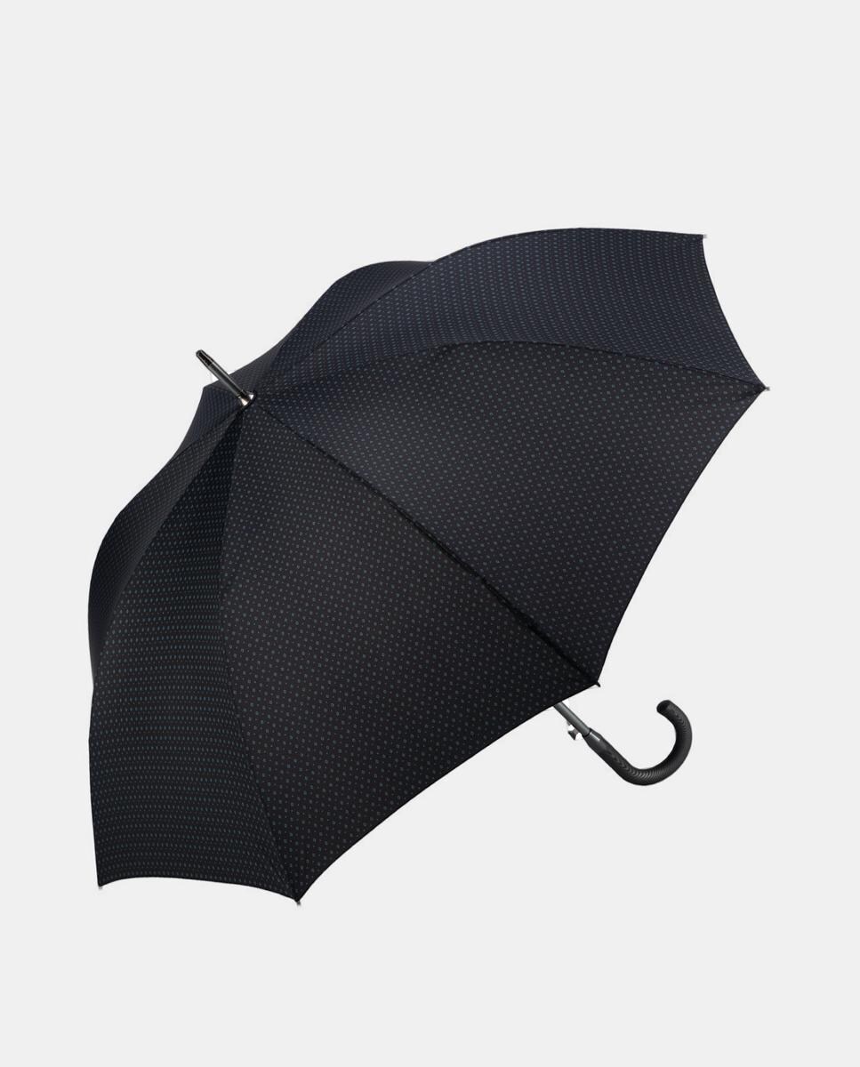 Guarda-Chuva Comprido Automático com Cabo Curvado. Estampado Azul-1