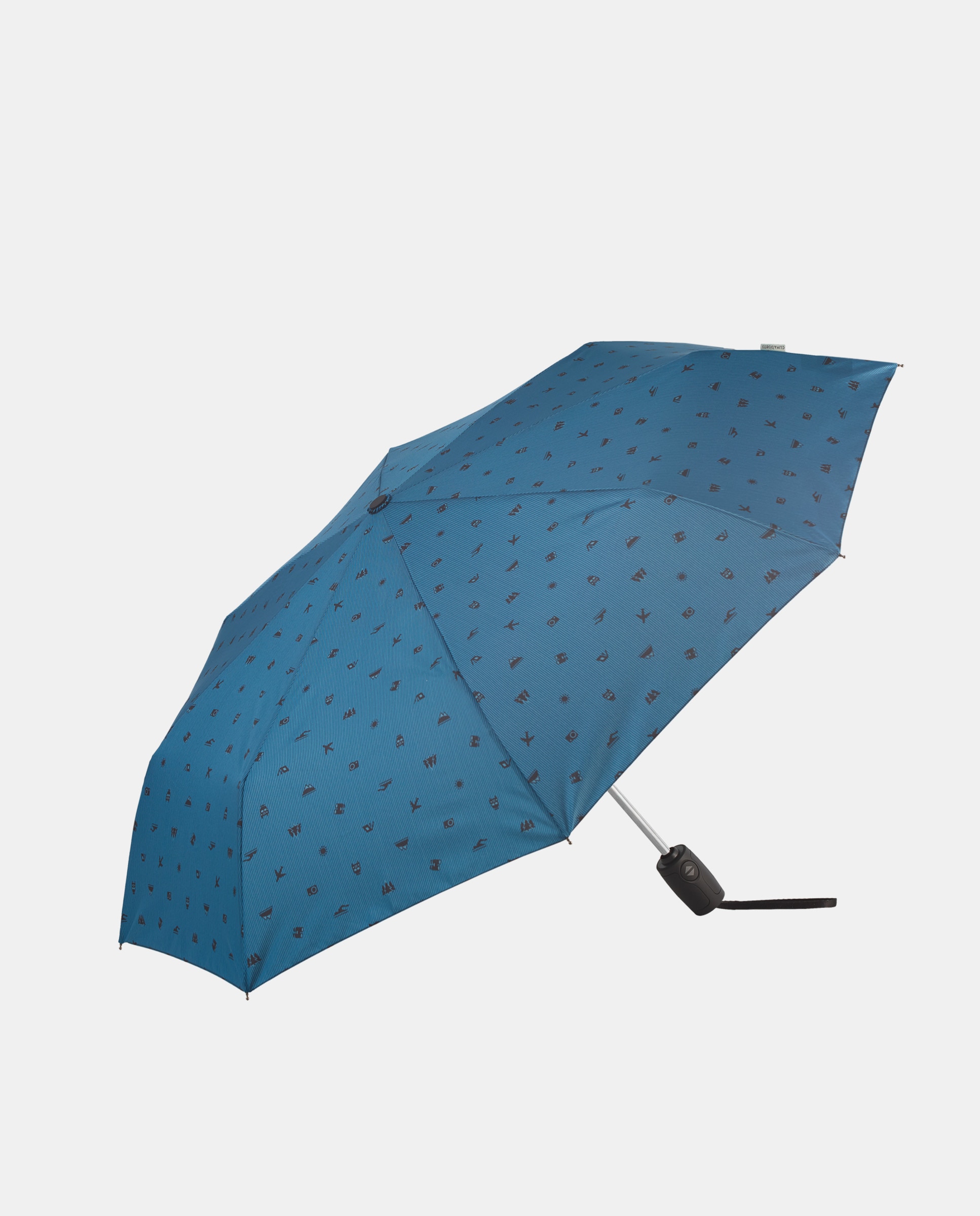 Imagem 0 de Guarda-Chuva Dobrável Abre e Fecha "Adventure" com Tecnologia Windproof e Tecido em Poliéster Reciclado e Reciclável. Estampado com Motivos Aventureiros.