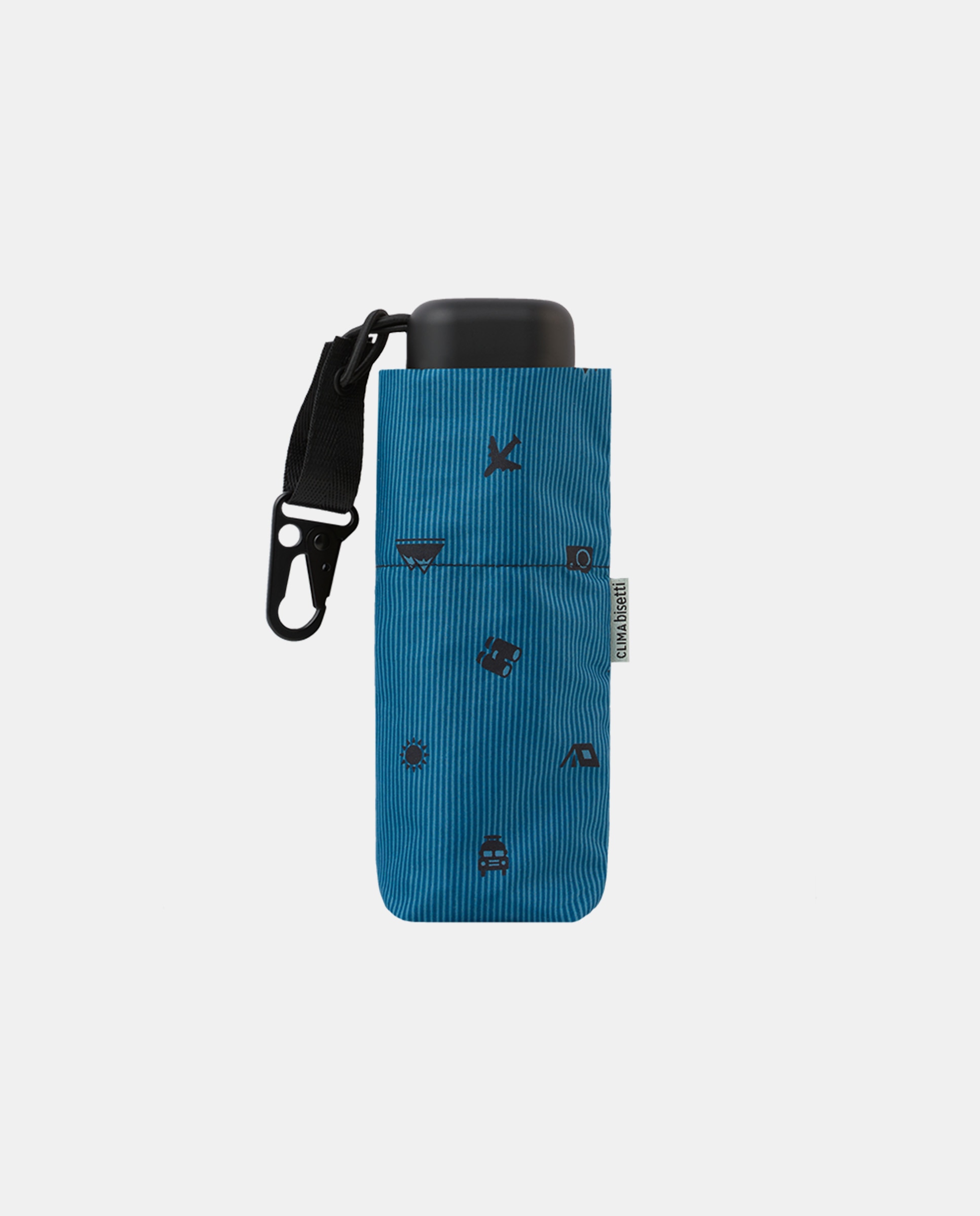 Guarda-Chuva Mini Dobrável Manual "Adventure". Trata-se de um Guarda-Chuva Ligeiro com Tecnologia Windproof e Tecido de Poliéster Reciclado e Recicláv Azul-2