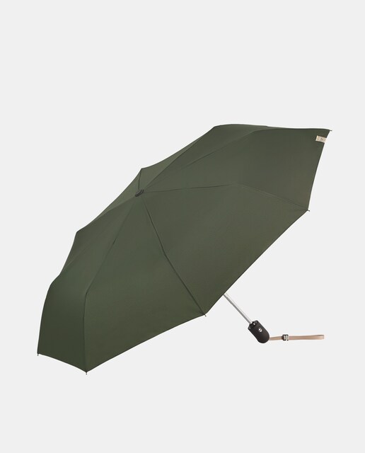 Imagem 0 de Guarda-Chuva Dobrável Manual "Color Block" com Sistema Windproof. Fabricado em Poliéster Reciclado e Reciclável.