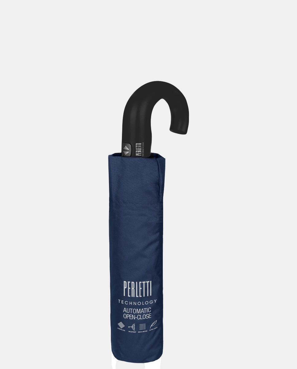 Guarda-Chuva Dobrável Golf com Fecho e Abertura Automáticos, Antivento, de Microfibra e com Varetas de Fibra de Vidro Azul-2