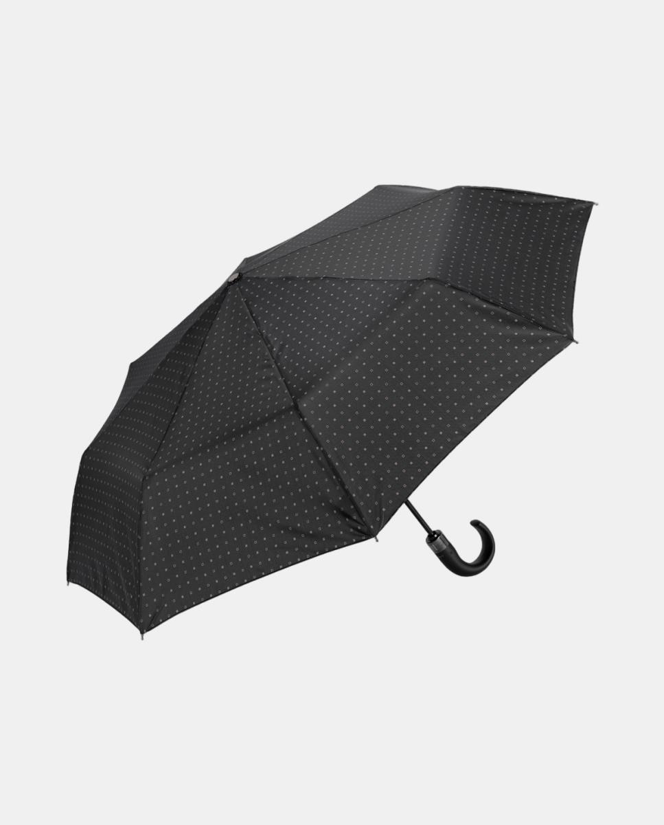 Guarda-Chuva Mini Abre-Fecha com Cabo Curvo Castanho-2