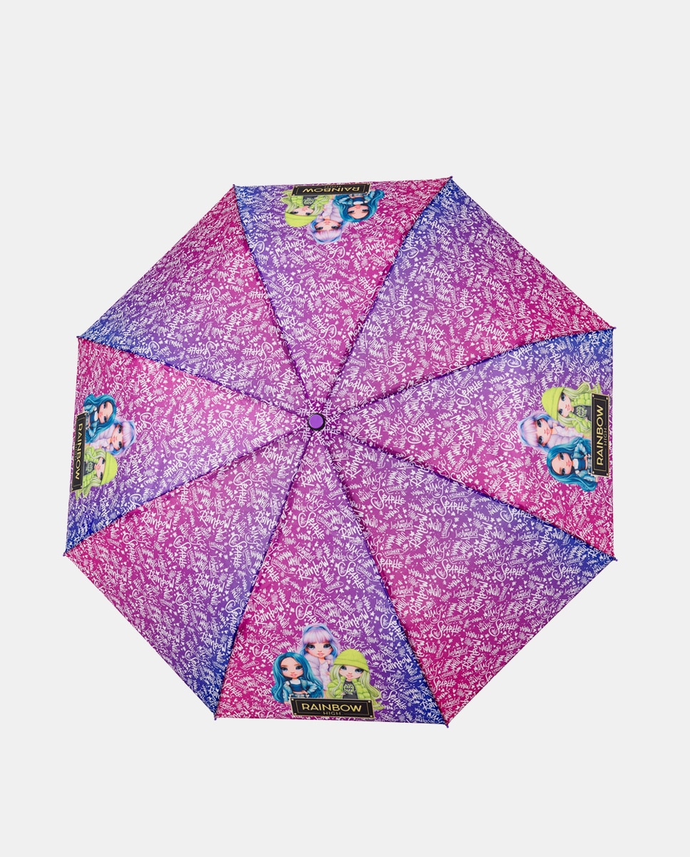 Guarda-chuva infantil dobrável manual em tom roxo Perletti Roxo-2
