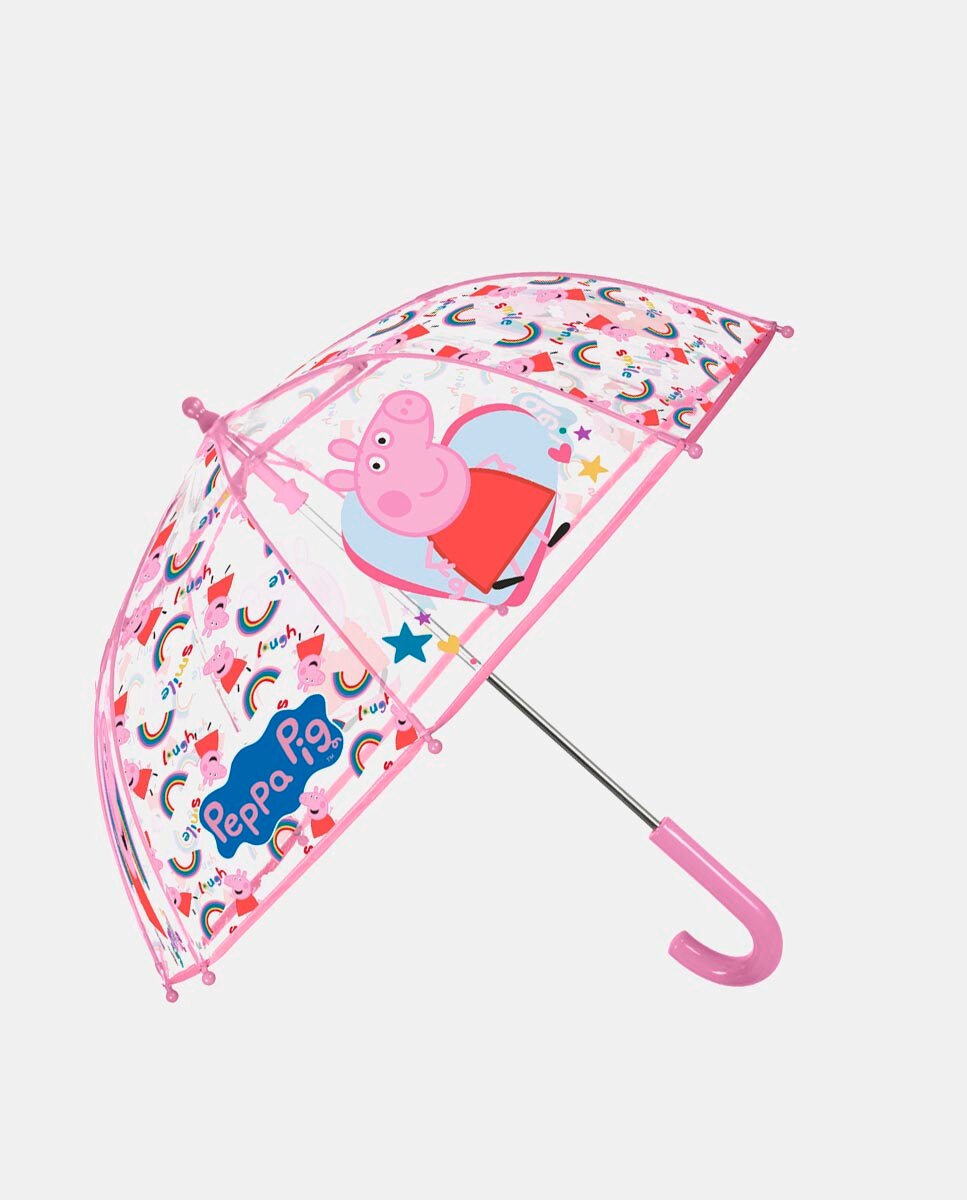 Guarda-Chuva Infantil Comprido Manual da Peppa Pig Rosa-1