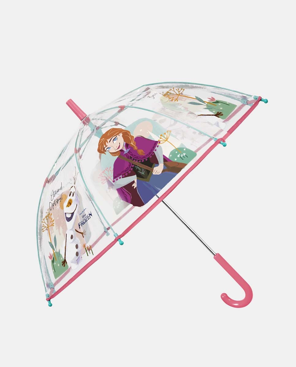 Guarda-Chuva Infantil Manual com Cúpula Transparente Perletti Rosa-1