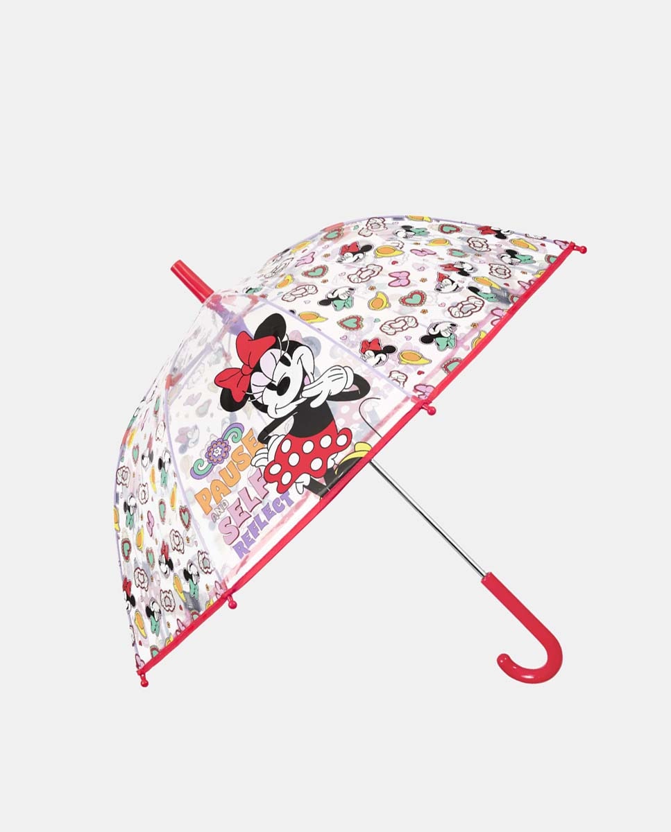 Guarda-Chuva Infantil Manual com Cúpula Transparente Perletti Vermelho-1
