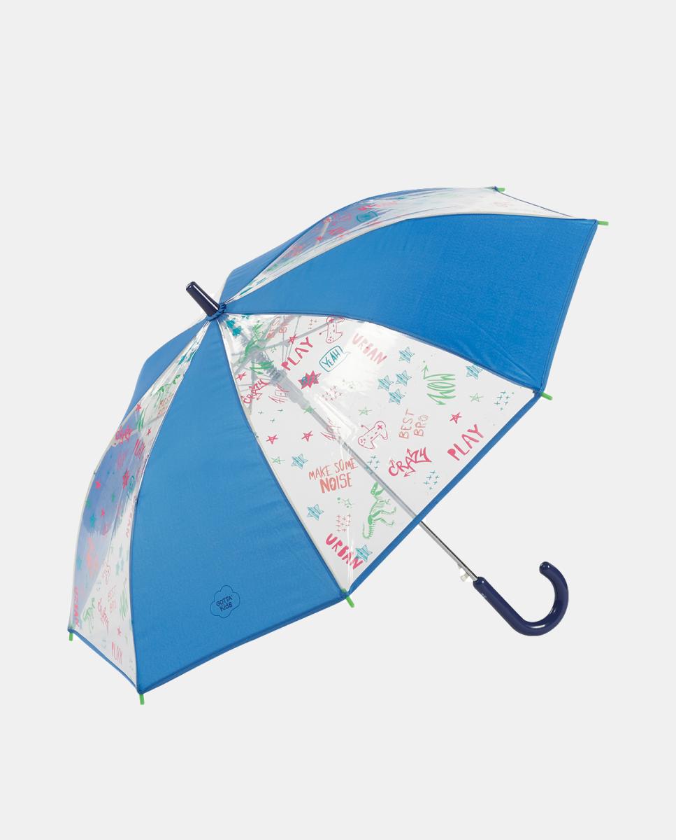 Imagem 0 de Guarda-Chuva Infantil Automático de Metal. Estampado de Graffiti