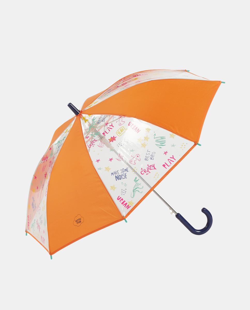 Imagem 0 de Guarda-Chuva Infantil Automático de Metal. Estampado de Graffiti