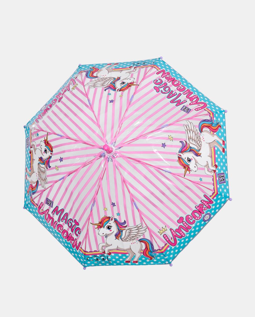 Guarda-Chuva Intantil 45/8 Manual com Forma de Cúpula POE Transparente Perletti Multicolor-3