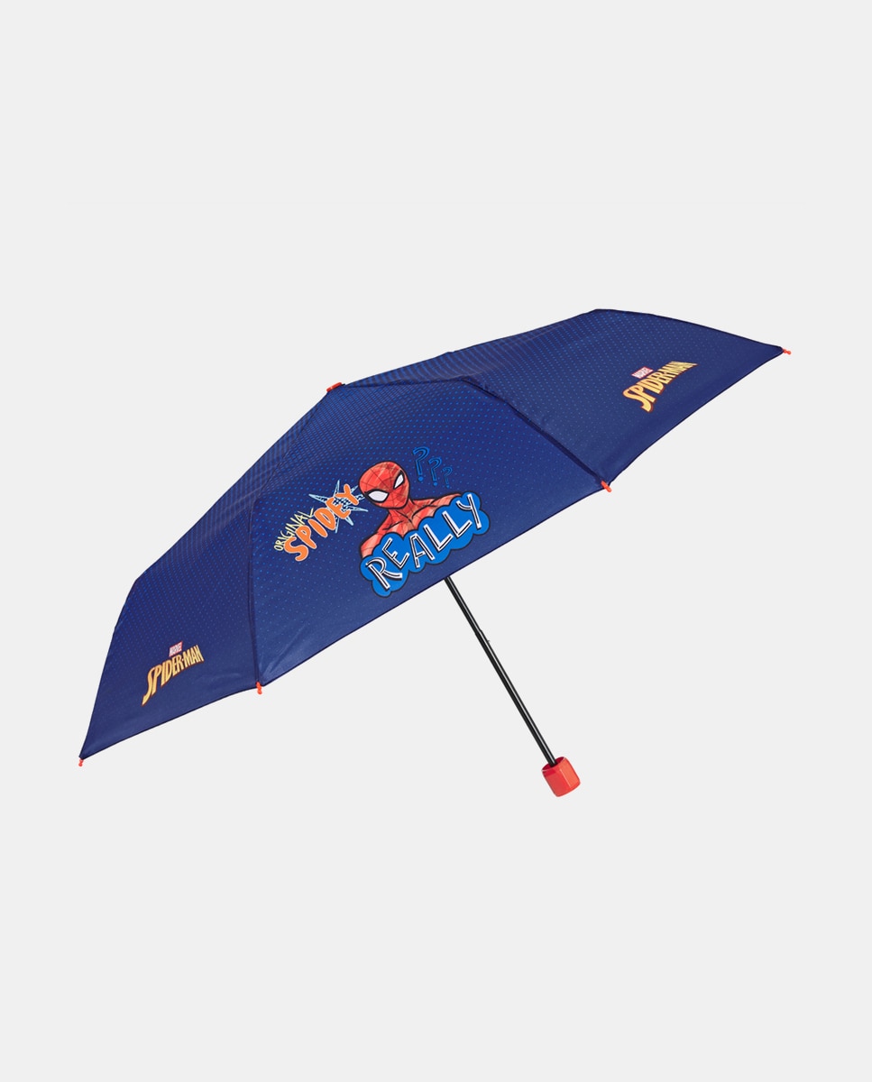 Guarda-Chuva Infantil Dobrável Manual Estampado - Azul Perletti Azul-1