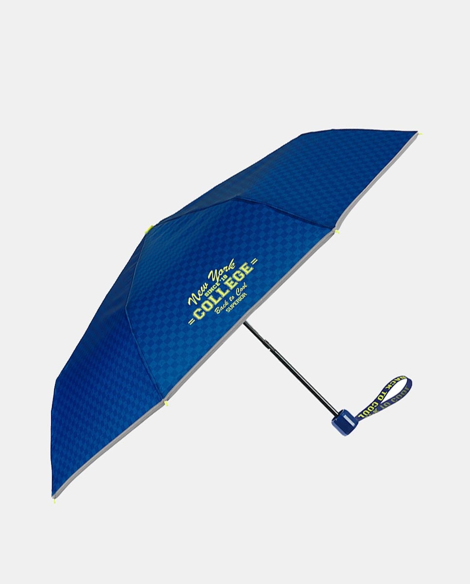 Imagem 0 de Guarda-Chuva Infantil Dobrável Manual Antivento em Microfibra com Varetas de Fibra de Vidro