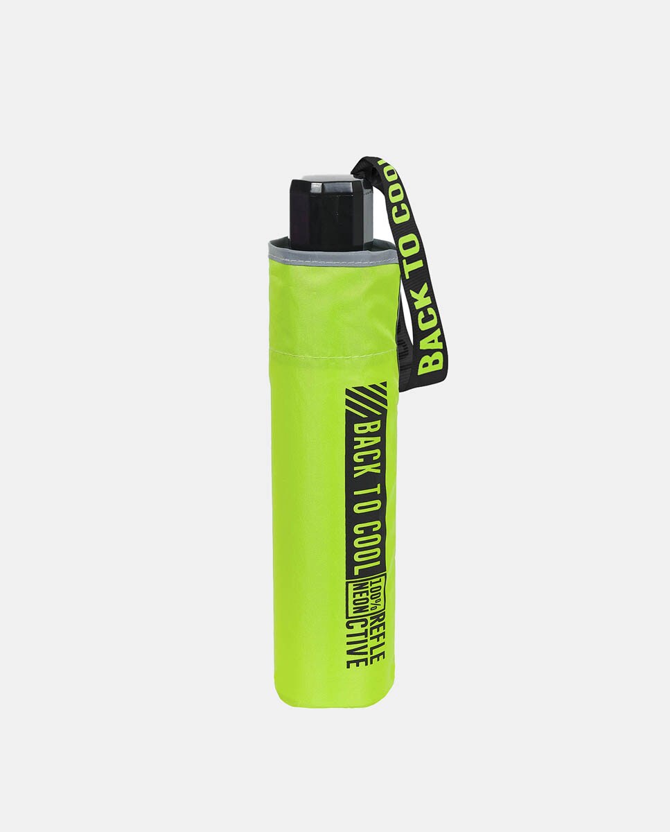 Guarda-Chuva Infantil Dobrável Manual Antivento em Microfibra com Varetas de Fibra de Vidro Verde-2