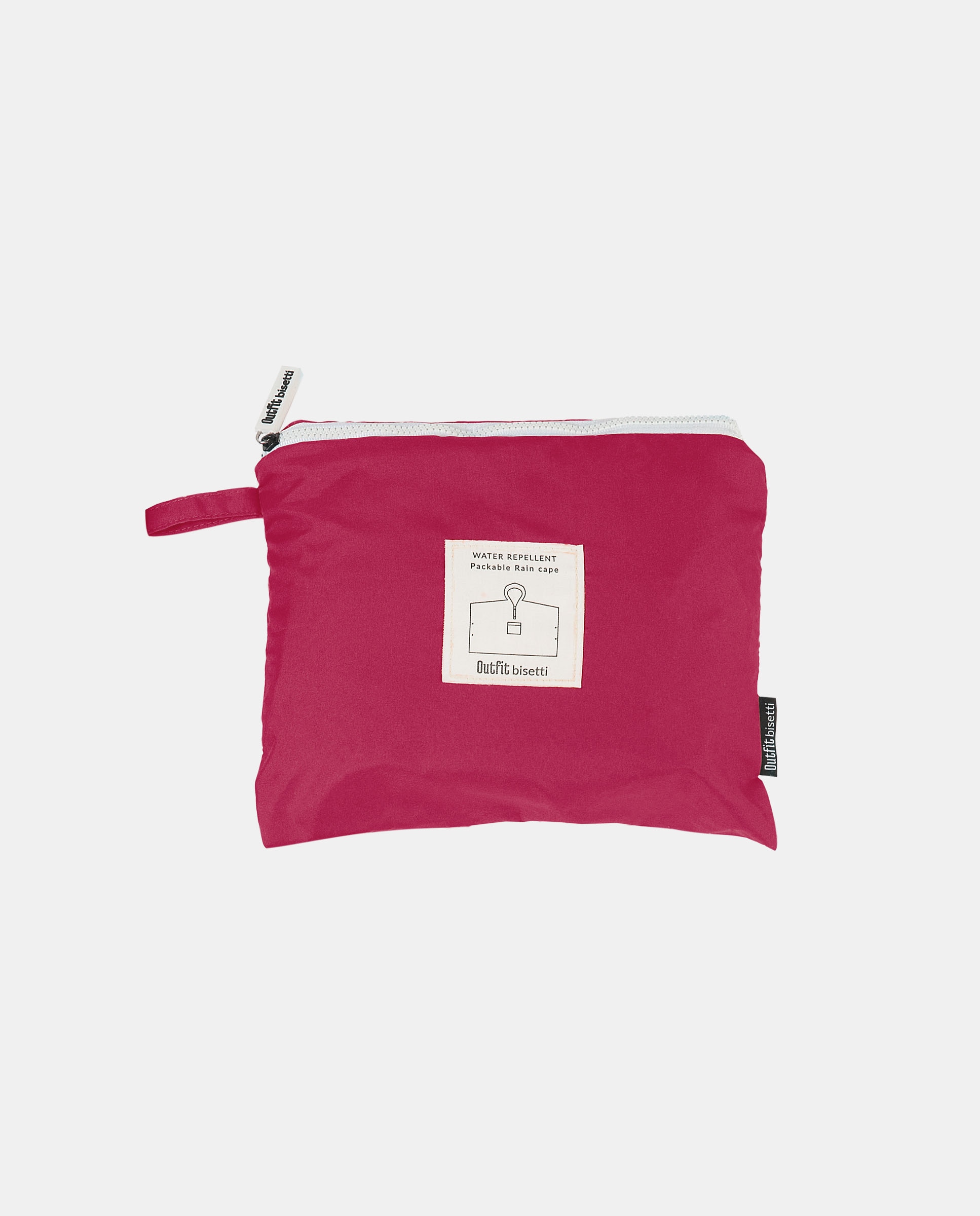 Poncho Impermeável Dobrável em Tecido Reciclado - Rosa Rosa-2