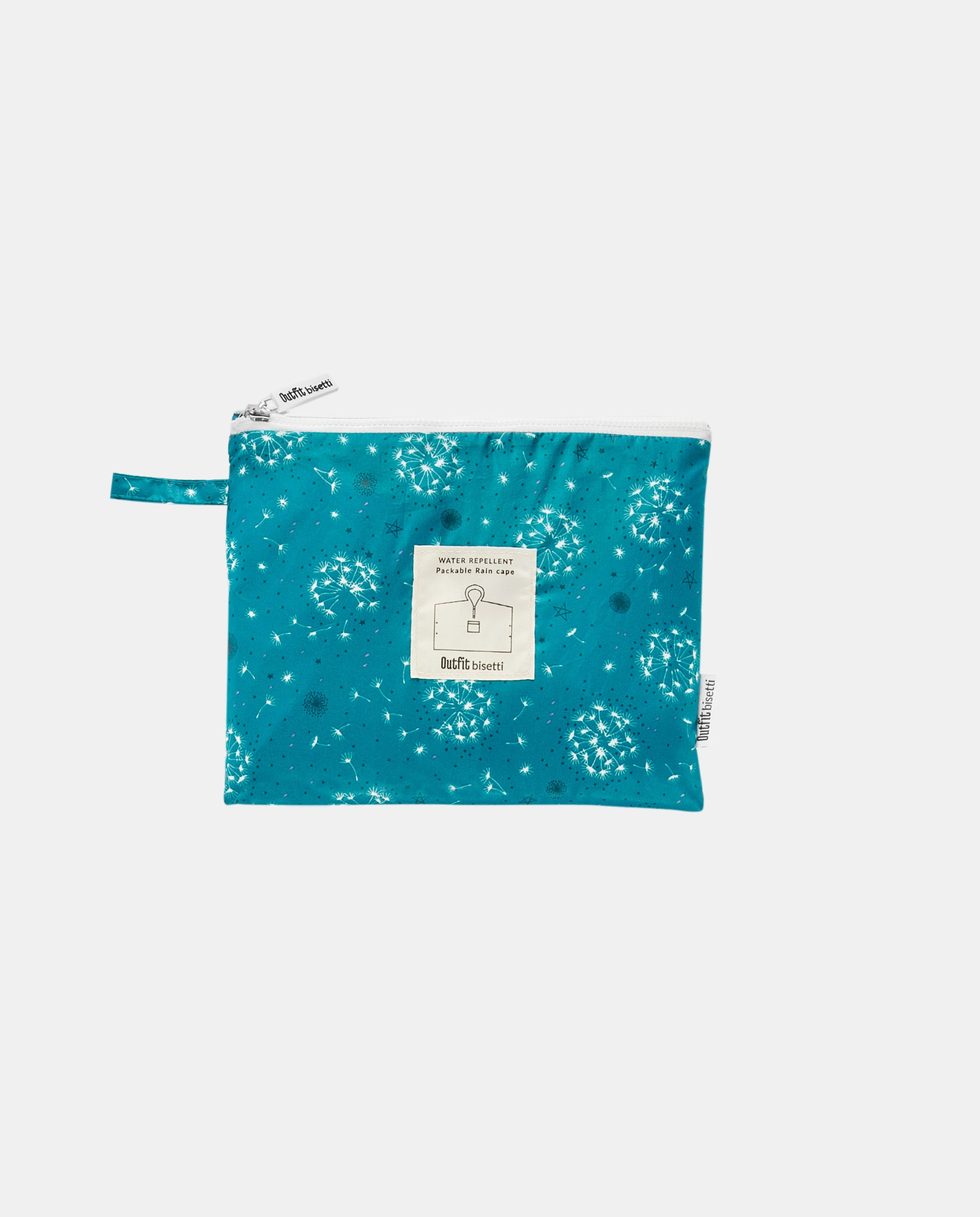 Poncho Impermeável Dobrável com Estampado de Fantasia e em Tecido Reciclado - Verde Verde-2