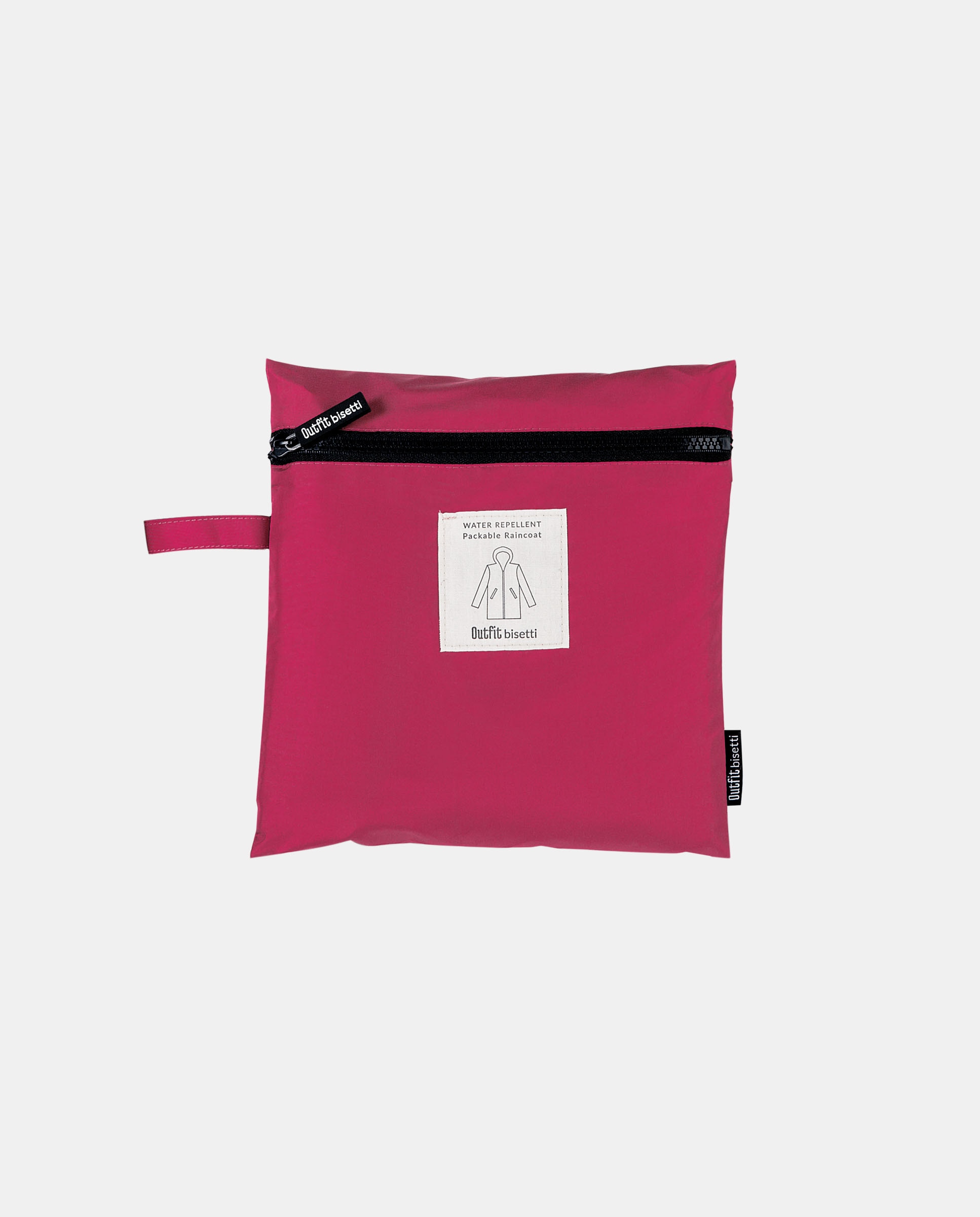 Impermeável Liso em Tecido Reciclado - Rosa Rosa-2