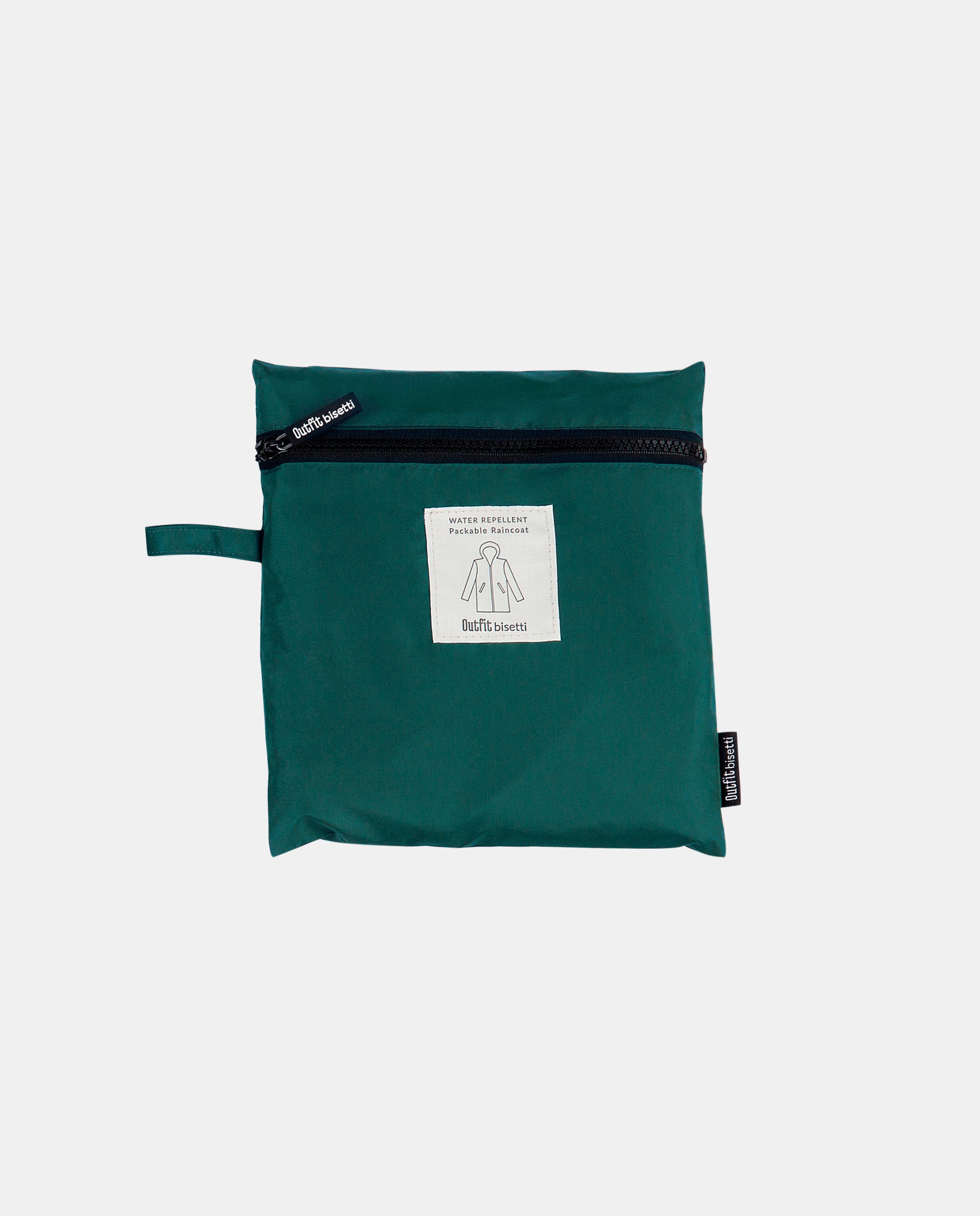 Impermeável Liso em Tecido Reciclado - Verde-Escuro Verde-escuro-2