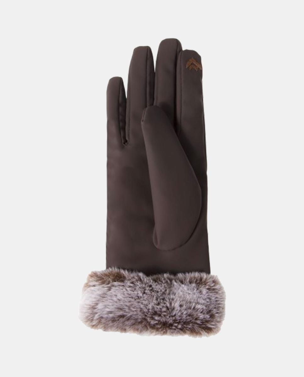 Luvas com Fivela a Condizer - Bege Castanho-escuro-3