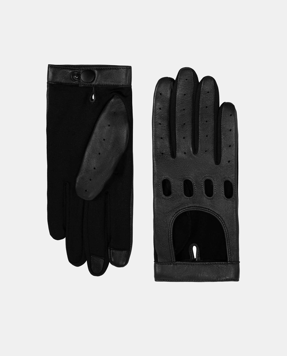 Luvas de Conduzir Tácteis - Azul-Marinho Preto-6