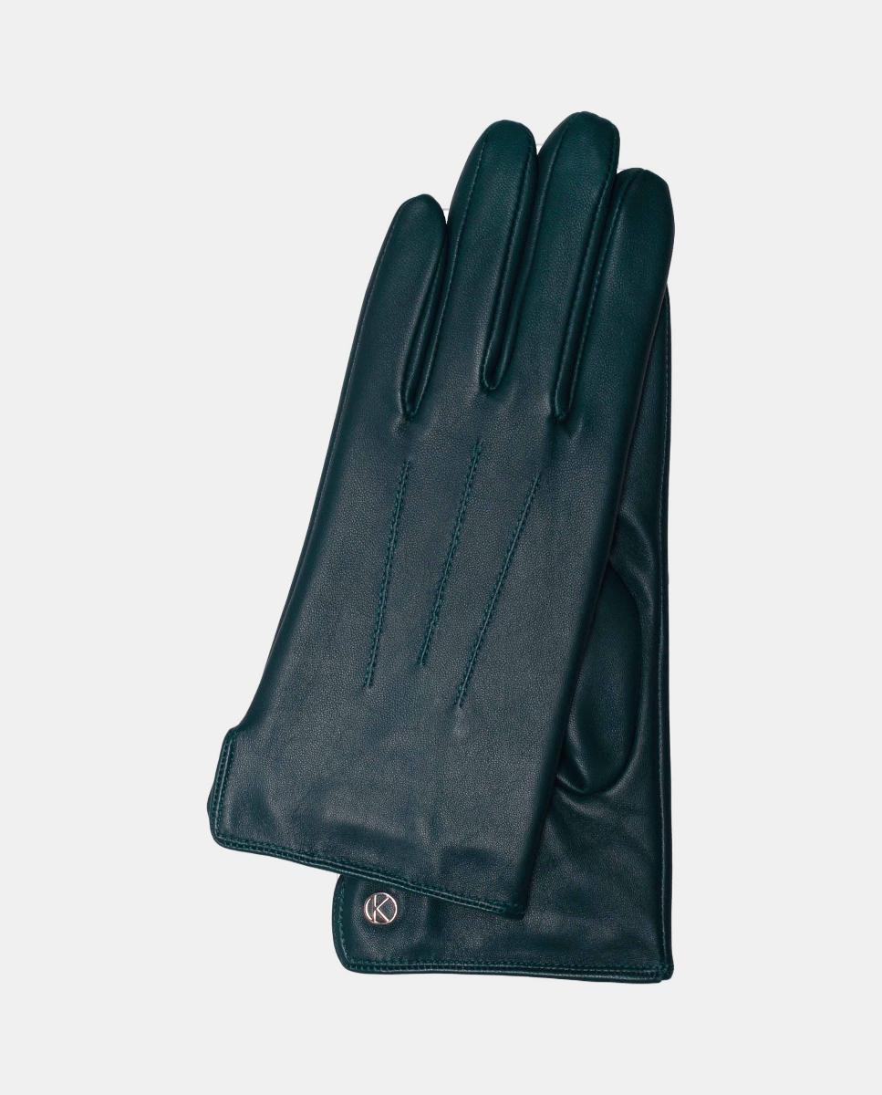 Imagem 0 de Luvas Elegantes Carla com Pespontos Decorativos no Dorso Fabricadas em Pele de Cordeiro Fina de Qualidade Superior