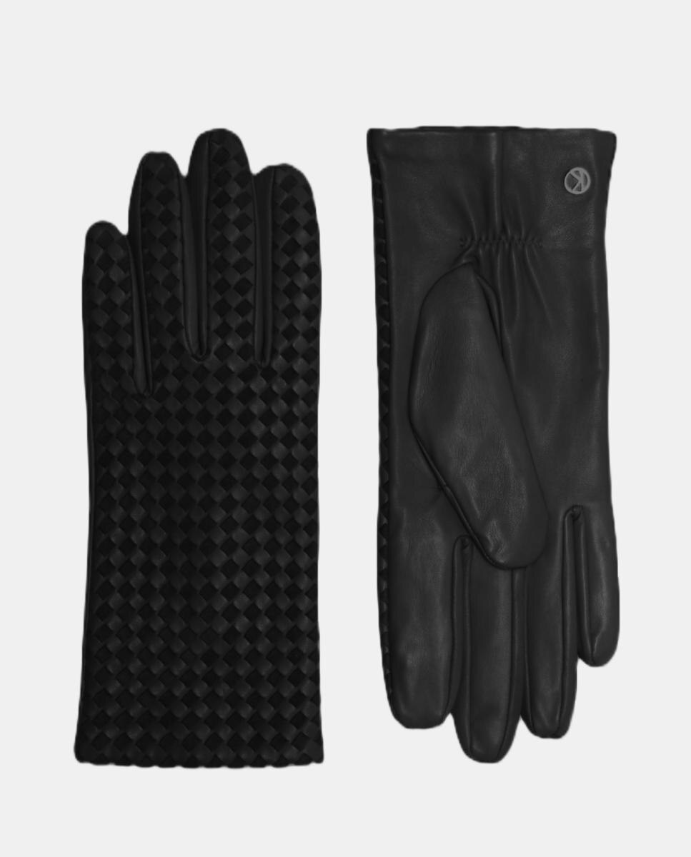 Luvas de Elegância Intemporal Modelo Mila Suede Cashmere Preto-2