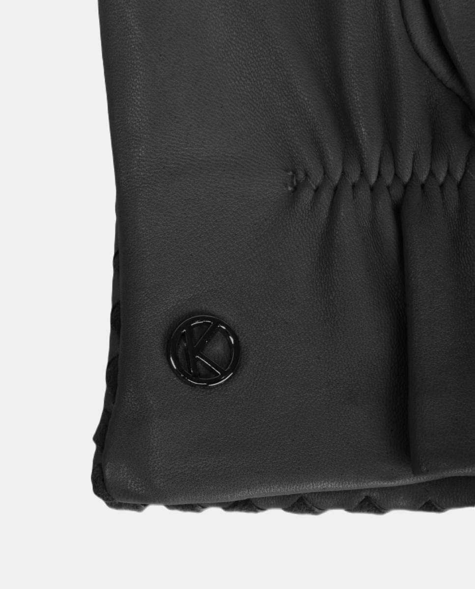 Luvas de Elegância Intemporal Modelo Mila Suede Cashmere Preto-3