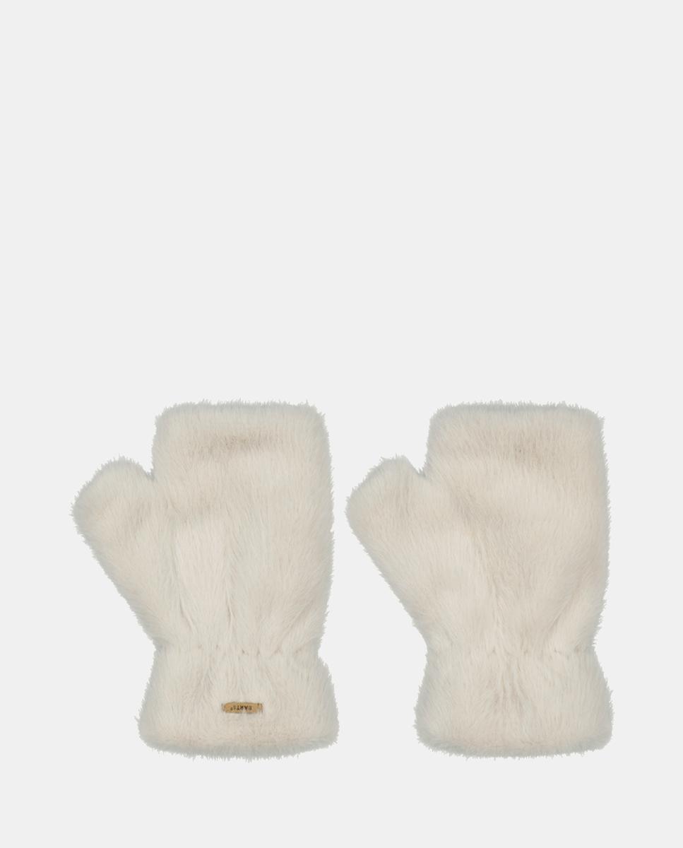Calentadores de manos sin dedos de pelo sintético para mujer - Barts - Blanco Blanco-1