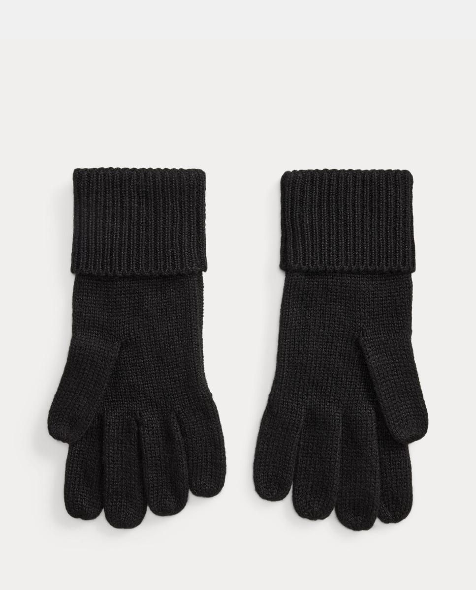 Guantes de mujer de punto con escudo bordado - Lauren Ralph Lauren - Negro Negro-2