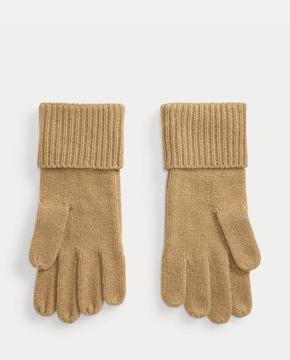 Guantes de mujer de punto con escudo bordado - Lauren Ralph Lauren - Marrón Suave Marrón Suave-2