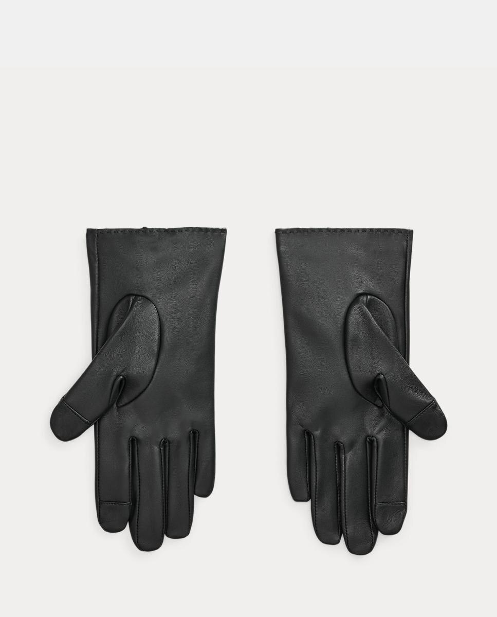 Luvas em Pele com Detalhe LRL Preto-2